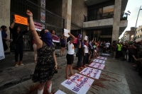 Miércoles 8 de marzo del 2017. Tuxtla Gutiérrez. Manifestación por los derechos de las mujeres en Chiapas. Organizaciones sociales y de DDHH se manifiestan en las calles de la ciudad recordando el día internacional de la mujer trabajadora y a las mártires