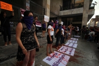 Miércoles 8 de marzo del 2017. Tuxtla Gutiérrez. Manifestación por los derechos de las mujeres en Chiapas. Organizaciones sociales y de DDHH se manifiestan en las calles de la ciudad recordando el día internacional de la mujer trabajadora y a las mártires