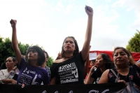 Miércoles 8 de marzo del 2017. Tuxtla Gutiérrez. Manifestación por los derechos de las mujeres en Chiapas. Organizaciones sociales y de DDHH se manifiestan en las calles de la ciudad recordando el día internacional de la mujer trabajadora y a las mártires