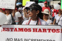 Sábado 7 de enero del 2017. Tuxtla Gutiérrez. Durante la marcha en contra del gasolinazo este medio día