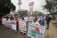 Sábado 7 de enero del 2017. Tuxtla Gutiérrez. Durante la marcha en contra del gasolinazo este medio día