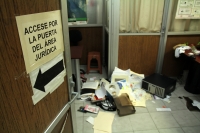 Jueves 16 de junio del 2016. Tuxtla Gutiérrez. Destrozos en la madrugada en la SE-Chiapas.