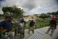 Ojo. Jueves 29 de julio. Aspectos del termino de obra del Parque Morelos, ahora Paruqe del Bicentenario.