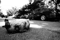 Lunes 1 de agosto del 2016. Tuxtla Gutiérrez. Un accidente involucra a una motocicleta repartidora en las entrada del Parque del Oriente.