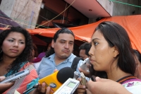 Lunes 30 de septiembre del 2013. Tuxtla Gutiérrez. Familiares de los profesores Adela y Noé acompañados de los militantes de la ONPP en conferencia de prensa hablan sobre el estado de salud que guardan estos presos de conciencia detenidos arbitrariamente 