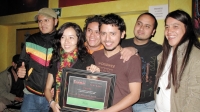 Foto/Miradasur. San Cristóbal de las Casas.La Banda de Reggae Aire Nuevo recibe un reconocimiento en la ciudad de San Cristóbal de las Casas