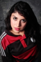 Domingo 13 de julio del 2014. Tuxtla Gutiérrez. Nuestras modelos conmemorativas de la final del fut bol con el uniforme de Alemania.