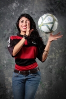 Domingo 13 de julio del 2014. Tuxtla Gutiérrez. Nuestras modelos conmemorativas de la final del fut bol con el uniforme de Alemania.