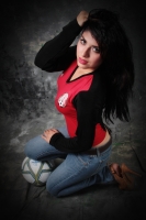 Domingo 13 de julio del 2014. Tuxtla Gutiérrez. Nuestras modelos conmemorativas de la final del fut bol con el uniforme de Alemania.