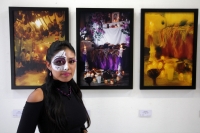 Lunes 20 de octubre del 2014. Tuxtla Gutiérrez. La Muestra de Altares de la Cultura Zoque y el Festival de la Muerte del CDI se inaugura este medio día en las instalaciones del Centro Cultural Jaime Sabines, con una muestra fotográfica, pictórica, perform