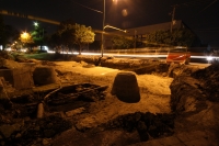 Mayo del 2014. Tuxtla Gutiérrez. Imágenes de las obras de la ciudad durante la madrugada.