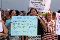 Martes 7 de marzo del 2017. Tuxtla Gutiérrez. Ambulantes del primer cuadro de la ciudad protestan por los constantes operativos y la persecución de los fiscales municipales
