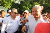 Domingo 28 de junio del 2015. Tuxtla Gutiérrez. Andrés Manuel López Obrador acompaña esta tarde a los candidatos locales de Morena