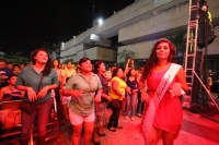 Domingo 27 de abril del 2014. Tuxtla Gutiérrez. Al cierre de las fiestas patronales de San Marcos, los Ángeles Azules en la plaza central.
