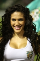 Sábado 9 de agosto del 2014. Tuxtla Gutiérrez. Las bellas animadoras de los patrocinadores de los Jaguares de Chiapas.