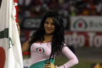 Jueves 3 de mayo del 2012. Las animadoras de los patrocinadores de Los jaguares de Chiapas.