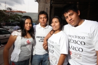 Martes 15 de mayo del 2012. La AC Foro Cívico, Estado Laico protagoniza una protesta en la entrada del congreso local para exigir que los diputados del estado de Chiapas no aprueben las reformas al Artículo 24 Constitucional.