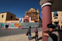 Domingo 7 de enero del 2018. San Cristóbal de las Casas. Los daños en la arquitectura monumental ocasionados por el temblor del 7 de septiembre son visibles en las iglesias coletas.