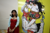 Viernes 11 de julio del 2014. Tuxtla Gutiérrez. La artista Astrid Breiter expone su polémica serie de ilustraciones Chiapaneca, Mi Amor en el Museo de la Ciudad de la capitl del estado de Chiapas.