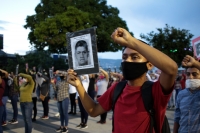 Sábado 26 de septiembre del 2020. Tuxtla Gutiérrez. Durante la jornada de protesta de los normalistas a 6 años de la desaparición de los estudiantes de Ayotzinapa