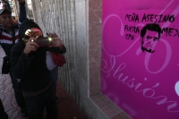 Domingo 16 de noviembre del 2014. Tuxtla Gutiérrez, Estudiantes y organizaciones sociales acompañan a la brigada Daniel Solís Gallardo de padres de familia de los desaparecidos y estudiantes de Ayotzinapa durante la marcha y mitin político en la capital d