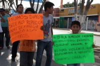 Domingo 19 de junio del 2016. Tuxtla Gutiérrez. Organizaciones sociales y educativas marchan esta tarde en la capital del estado de Chiapas en apoyo a las comunidades que se enfrentan a la Policía Federal en el estado de Oaxaca.