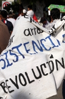 Domingo 19 de junio del 2016. Tuxtla Gutiérrez. Organizaciones sociales y educativas marchan esta tarde en la capital del estado de Chiapas en apoyo a las comunidades que se enfrentan a la Policía Federal en el estado de Oaxaca.