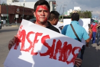 Domingo 19 de junio del 2016. Tuxtla Gutiérrez. Organizaciones sociales y educativas marchan esta tarde en la capital del estado de Chiapas en apoyo a las comunidades que se enfrentan a la Policía Federal en el estado de Oaxaca.