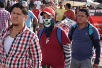 Domingo 19 de junio del 2016. Tuxtla Gutiérrez. Organizaciones sociales y educativas marchan esta tarde en la capital del estado de Chiapas en apoyo a las comunidades que se enfrentan a la Policía Federal en el estado de Oaxaca.