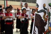 Miércoles 24 de febrero del 2016. Tuxtla Gutiérrez. Este medio día se lleva a cabo la ceremonia de abanderamiento de las escoltas del sistema escolar en la capital del estado de Chiapas.