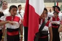 Miércoles 24 de febrero del 2016. Tuxtla Gutiérrez. Este medio día se lleva a cabo la ceremonia de abanderamiento de las escoltas del sistema escolar en la capital del estado de Chiapas.