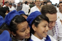 Miércoles 24 de febrero del 2016. Tuxtla Gutiérrez. Este medio día se lleva a cabo la ceremonia de abanderamiento de las escoltas del sistema escolar en la capital del estado de Chiapas.