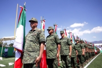 Martes 24 de febrero del 2015. Tuxtla Gutiérrez. El abanderamiento de las escoltas escolares de Chiapas se realiza esta mañana en el estadio de Fut Bol Americano Samuel León Brindis en la capital del estado de Chiapas.