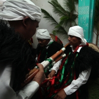 Jueves 28 de julio del 2016. San Juan Chamula. Mateo Gómez Gómez recibe esta mañana el bastón de mando Chamula según los usos y costumbres de las comunidades y parajes de esta localidad de los altos de Chiapas. El nuevo presidente junto con las nuevas aut