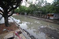Lunes 17 de agosto del 2015. Tuxtla Gutiérrez. Denuncias en varias partes de la ciudad por la mala planeación y calidad de la obra pública en la capital del estado de Chiapas.