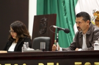 Martes 11 de noviembre del 2014. Tuxtla Gutiérrez. Los ciclistas de Tuxtla durante la sesión del congreso local durante la presentación de las iniciativas a favor del libre tránsito en dos ruedas.