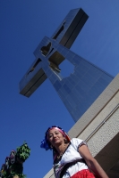 Lunes 15 de febrero del 2016. Tuxtla Gutiérrez. El Papa Francisco bendice desde el aire el Cristo de Copoya