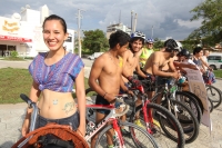 Sábado 14 de junio del 2014. Tuxtla Guitiérrez. Word Naked Bike Ride 2014 se lleva a cabo esta tarde también en la capital del estado de Chiapas.