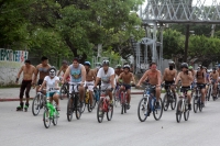 Sábado 14 de junio del 2014. Tuxtla Guitiérrez. Word Naked Bike Ride 2014 se lleva a cabo esta tarde también en la capital del estado de Chiapas.