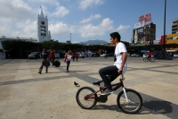 Martes primero de octubre del 2013. Tuxtla Gutiérrez. La Red Nacional de Ciclismo Urbano hace un llamado a las autoridades para exigir la normatividad de la calidad del aire en las principales ciudades de Chiapas.