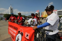 Martes primero de octubre del 2013. Tuxtla Gutiérrez. La Red Nacional de Ciclismo Urbano hace un llamado a las autoridades para exigir la normatividad de la calidad del aire en las principales ciudades de Chiapas.