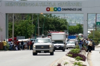 Martes 23 de agosto del 2016. Tuxtla Gutiérrez. Grupos de normalistas y maestros realizan algunos bloqueos bajo el fuerte sol del sureste en los libramientos de la capital del estado de Chiapas