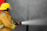 Julio del 2015. Tuxtla Gutiérrez. Los bomberos de la ciudad.