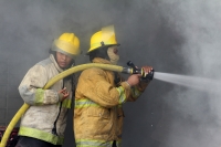 Julio del 2015. Tuxtla Gutiérrez. Los bomberos de la ciudad.
