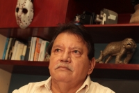 Martes 16 de julio del 2019. Tuxtla Gutiérrez. El Notario Público Horacio Culebro Borrayas en conferencia de prensa afirma que no pedirá disculpas al ex gobernador Sabines a pesar de la orden del  Juzgado Cuarto de lo Civil