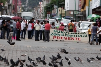 Viernes 17 de octubre del 2014. Tuxtla Gutiérrez. El sindicato de burócratas de Chiapas se manifiesta este medio día y anuncia la realización de nuevas protestas en los próximos días.