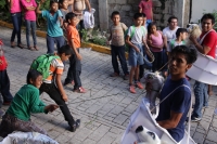 Lunes 25 de julio del 2016. Suchiapa. La Danza del Caballo Blanco o Nandayuli. Durante los festejos de Santa Ana en esta comunidad, los jóvenes bailan acompañados del ritmo de la carrizo y tambores en un vaivén frenético entre quienes representan caballos Lunes 25 de julio del 2016. Suchiapa. La Danza del Caballo Blanco o Nandayuli. Durante los festejos de Santa Ana en esta comunidad, los jóvenes bailan acompañados del ritmo de la carrizo y tambores en un vaivén frenético entre quienes representan caballos