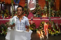 Lunes 24 de julio del 2017. Suchiapa, Chiapas. La Danza del Caballo Blanco o Nandayuli. Durante los festejos de Santa Ana en esta comunidad, los jóvenes bailan acompañados del ritmo del carrizo y tambores en un vaivén frenético