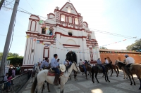 Lunes 12 de diciembre del 2016. Chiapa de Corzo. La cabalgata guadalupana en la Plaza de Armas