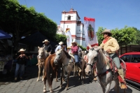 Lunes 12 de diciembre del 2016. Chiapa de Corzo. La cabalgata guadalupana en la Plaza de Armas